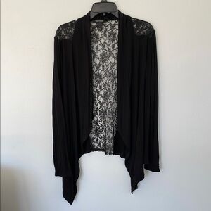 Women's Black Lace Cardigan